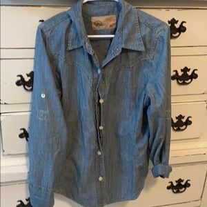 Denim button down shirt